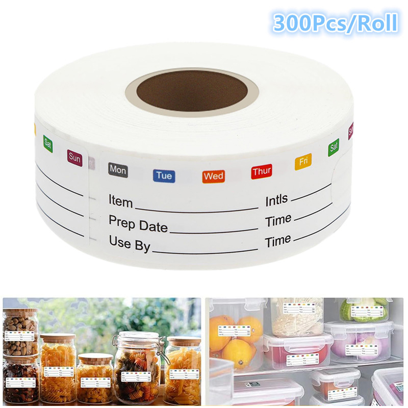 300Pcs/Roll Kitchen Date Food  - Food Snacks Label recension och pris