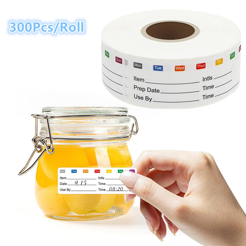 300Pcs/Roll Kitchen Date Food  - Food Snacks Label recension och pris