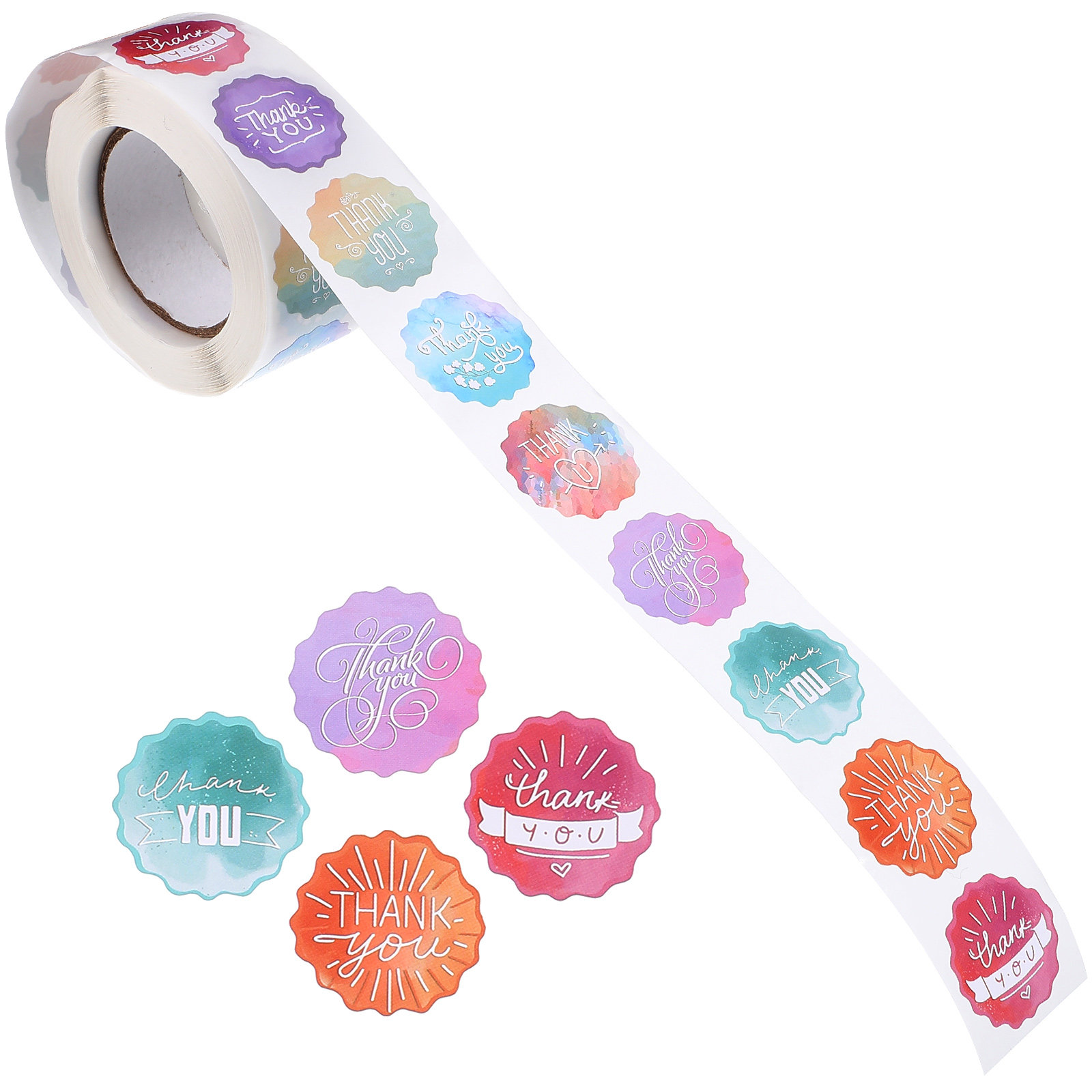 1 Roll Self-Adhesive Thank You - Food Snacks Label recension och pris