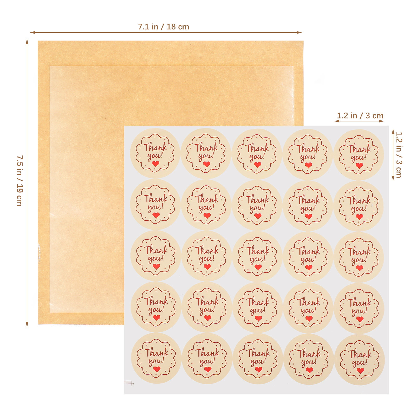 200Pcs Food Grade Paper Cellop - Food Snacks Label recension och pris