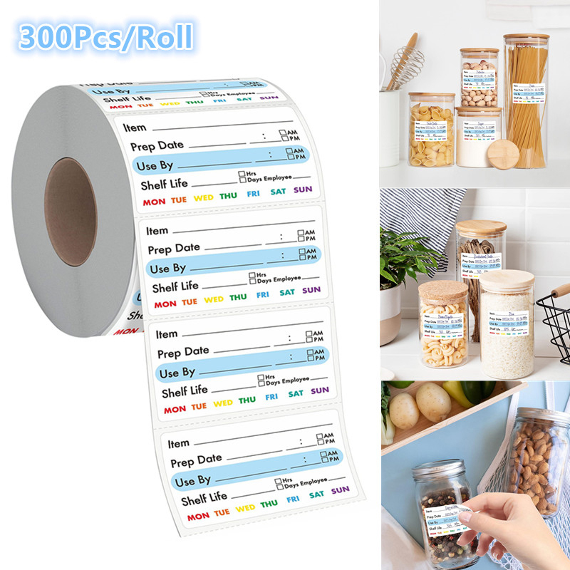 ^300Pcs/Roll Kitchen Date Food - Food Snacks Label recension och pris