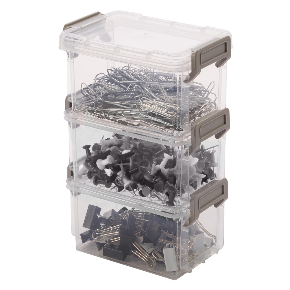 4-Pack 12oz Stackable Storage  - Food Snacks Label recension och pris