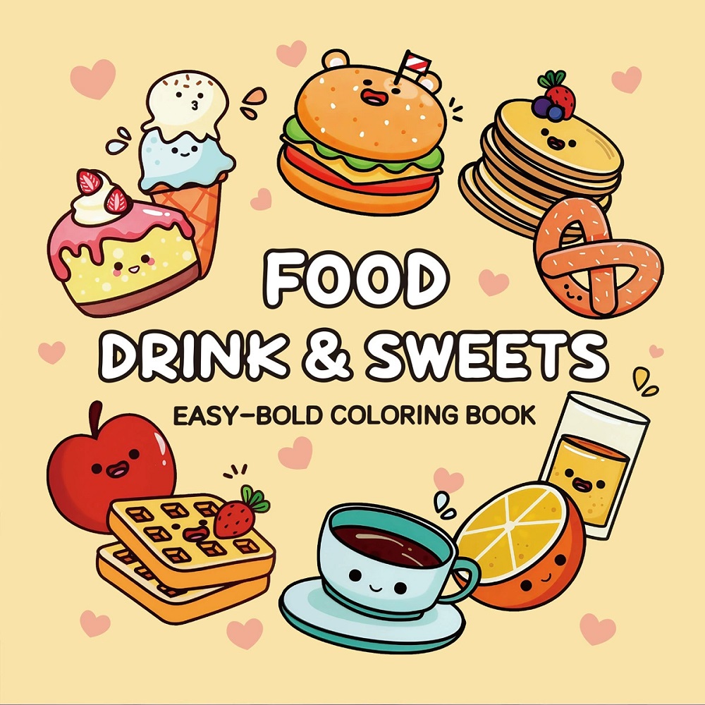 Food Drink & Sweets Easy-bold  - Food And Snacks Coloring Book Bold And Easy recension och pris