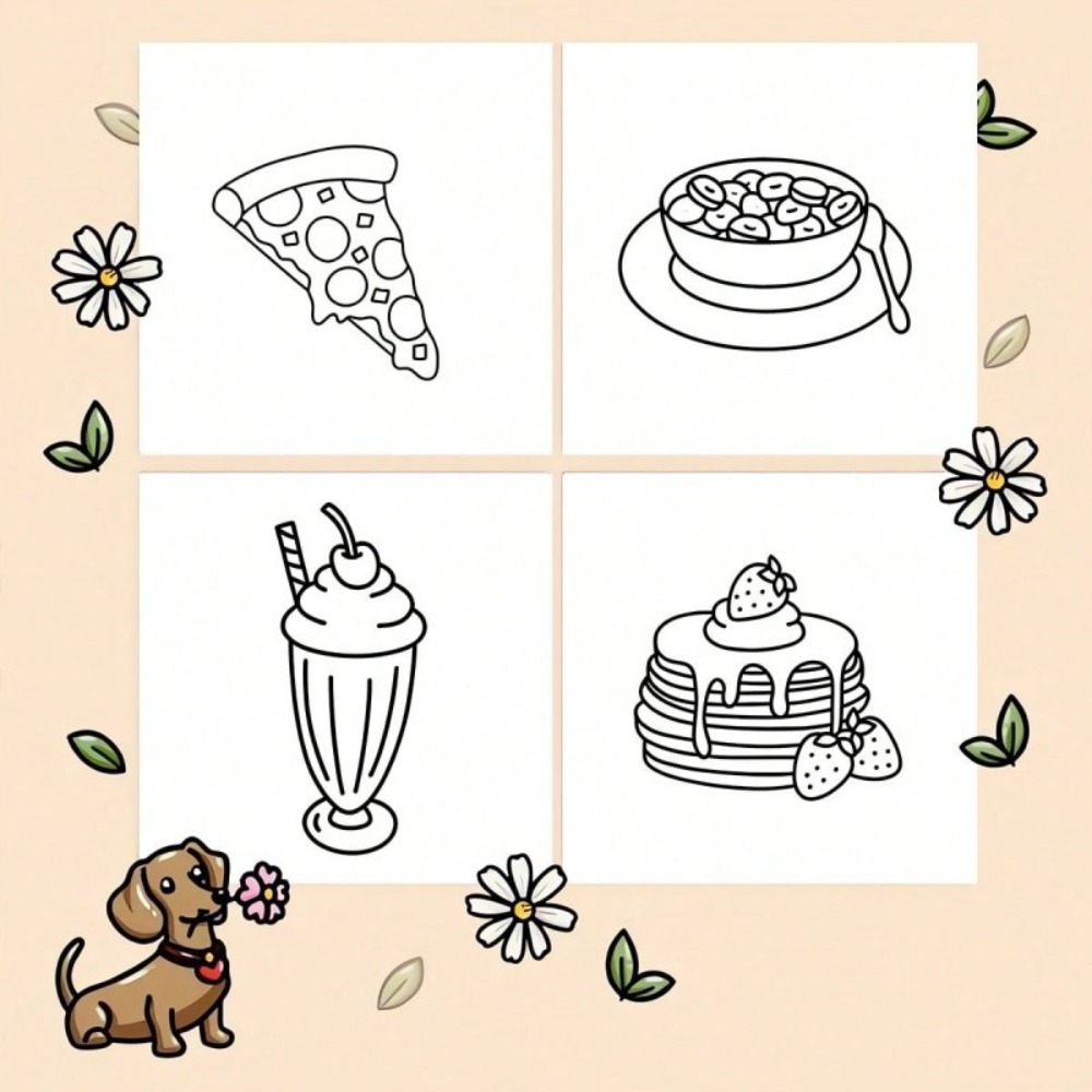 Food and Snacks Coloring Book  - Food And Snacks Coloring Book Bold And Easy recension och pris